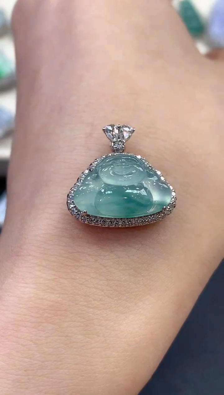 【闪购商品】翡翠吊坠(不含链)18K金镶嵌 C53