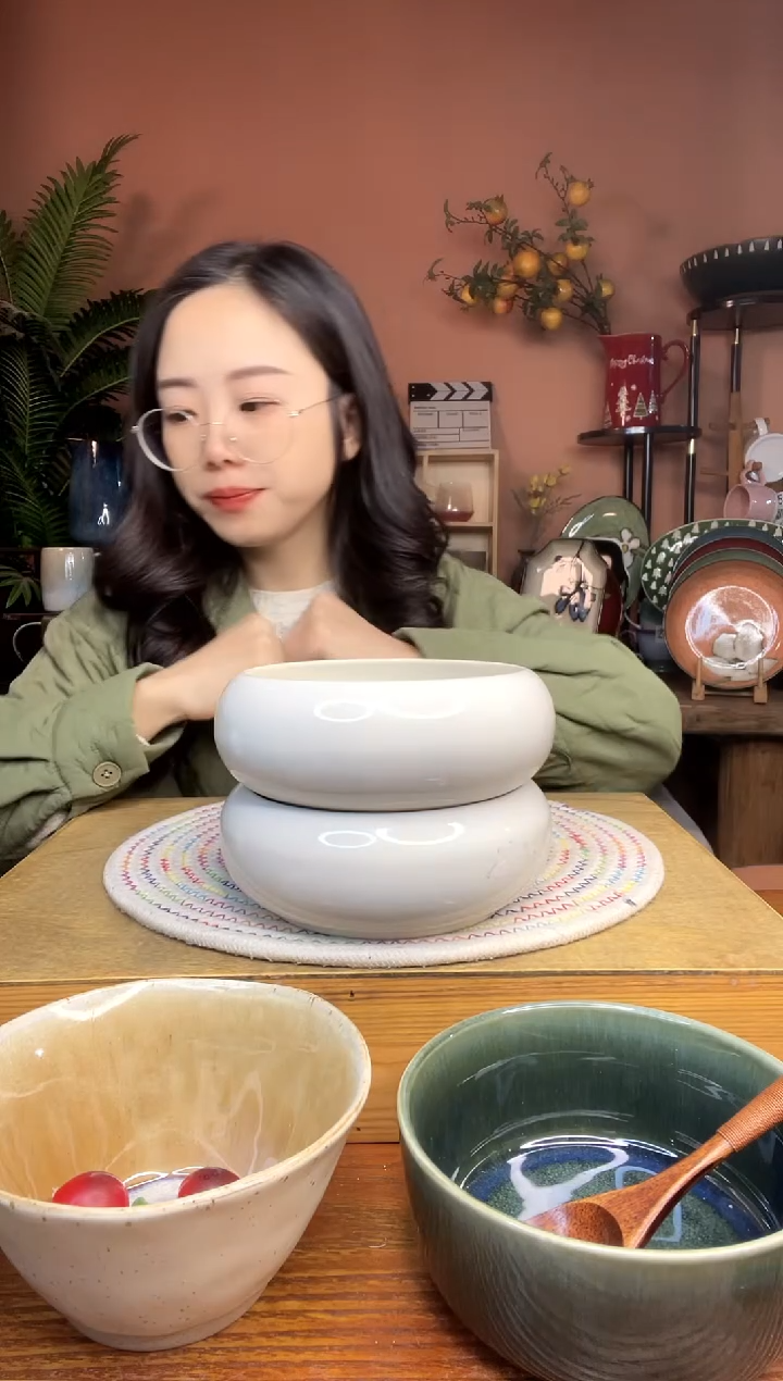 陶瓷6.5英寸白色啵啵碗 2件 微瑕疵
