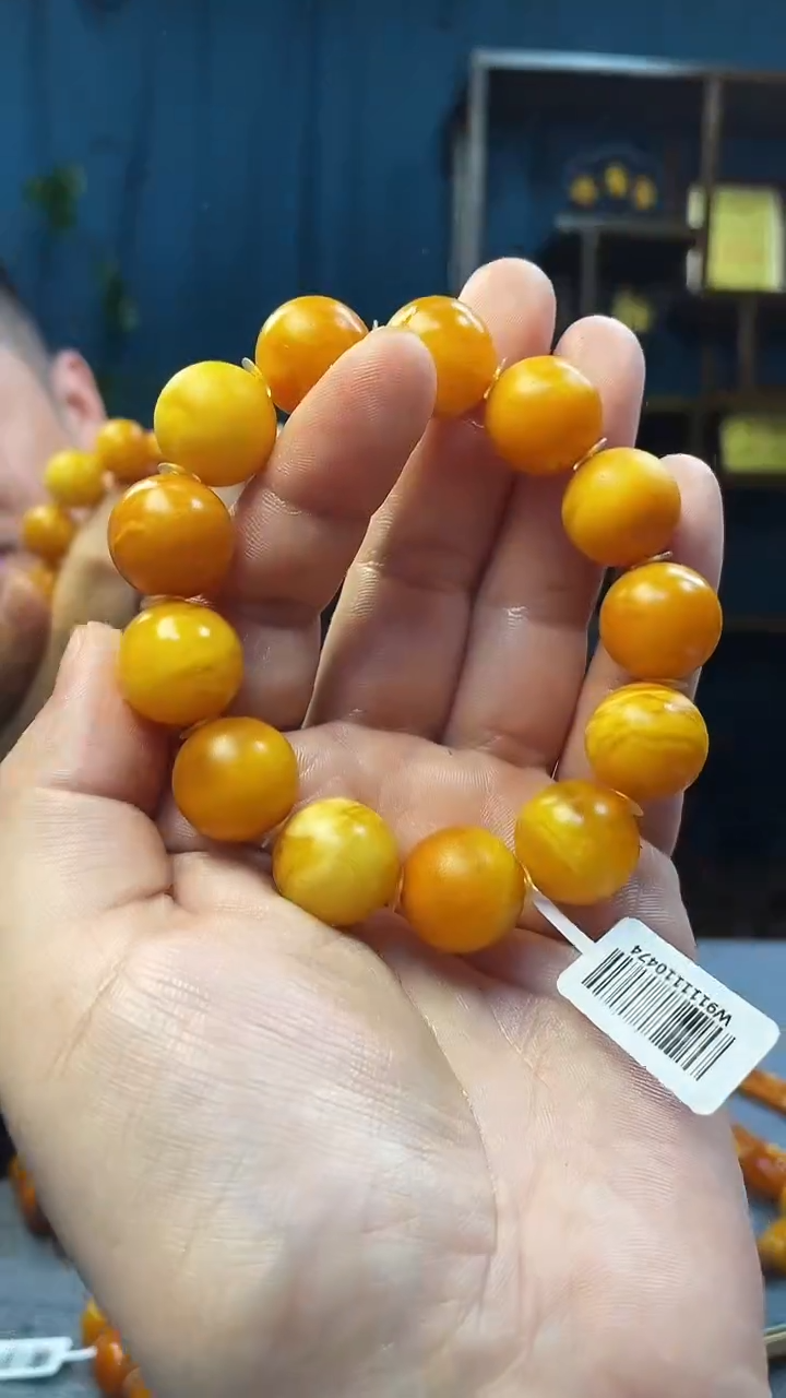 手串琥珀未镶嵌蜜蜡圆珠手串