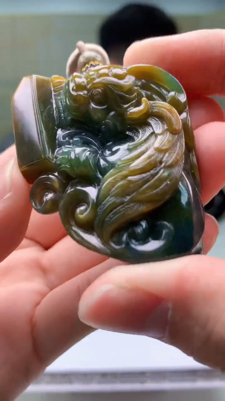 【闪购商品】定制翡翠未镶嵌4917bb-毛货挂件57