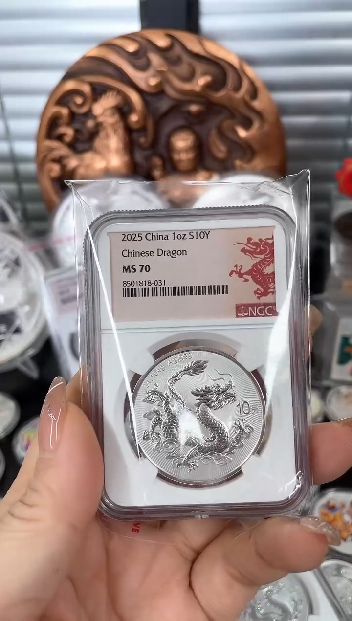 纯银2025中国龙N 70分剪纸标031