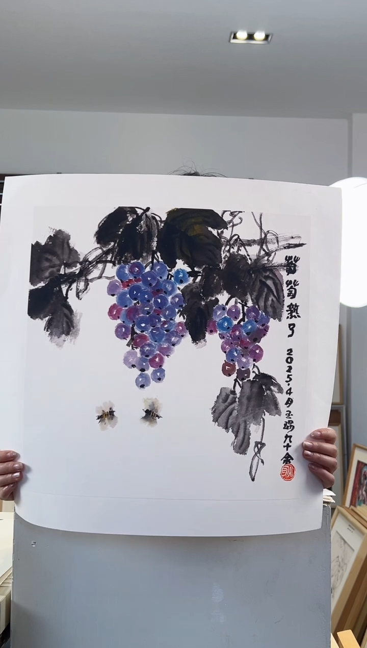 版画耿玉琨限量作品亲签盖章版画S