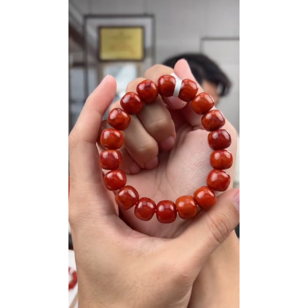 【送福珠宝】瓦西牛血虎火焰纹《顶》（传承）单圈 12mm+@T06764@T07254