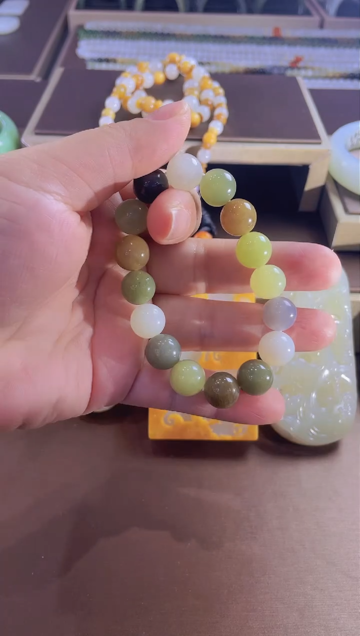 【闪购商品】和田玉手串未镶嵌和田玉 多宝手串