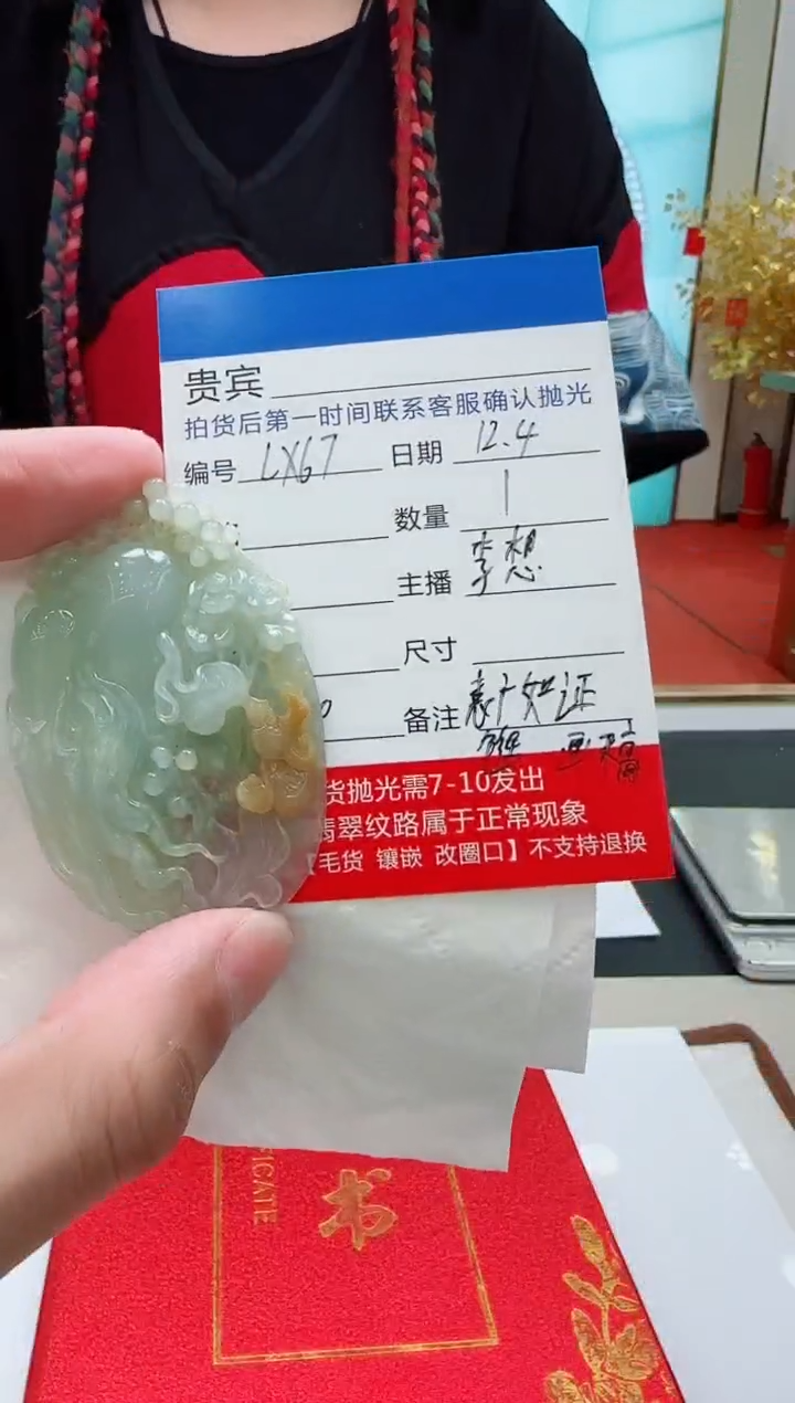 未镶嵌定制翡翠LX67翡翠吊坠赠珠链-多样性发其一