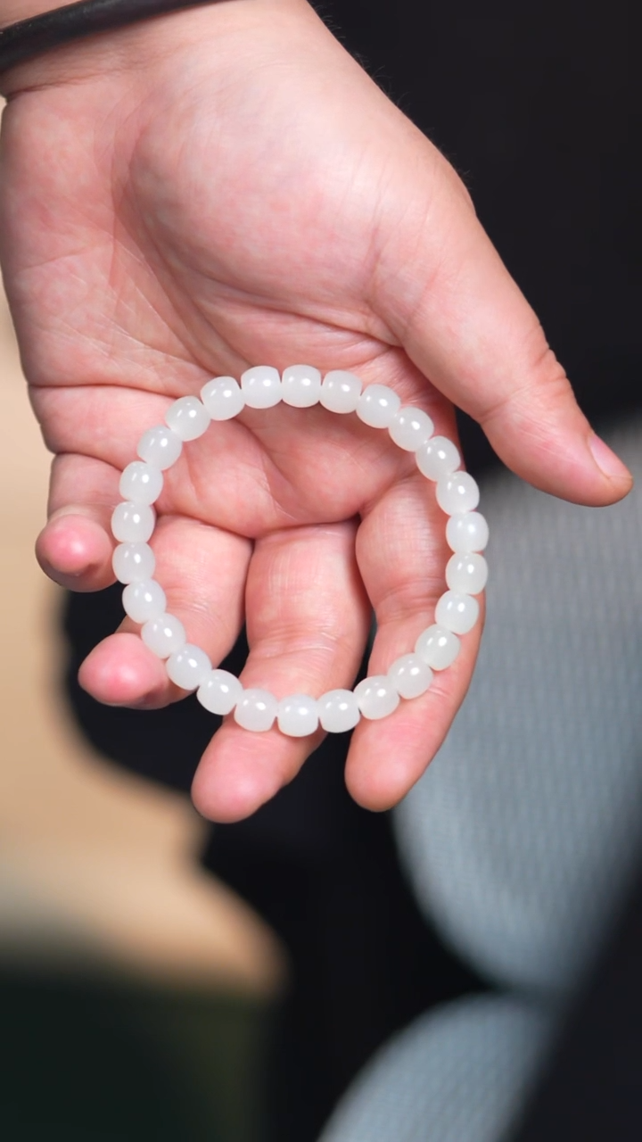 未镶嵌手链和田玉8mm于阗