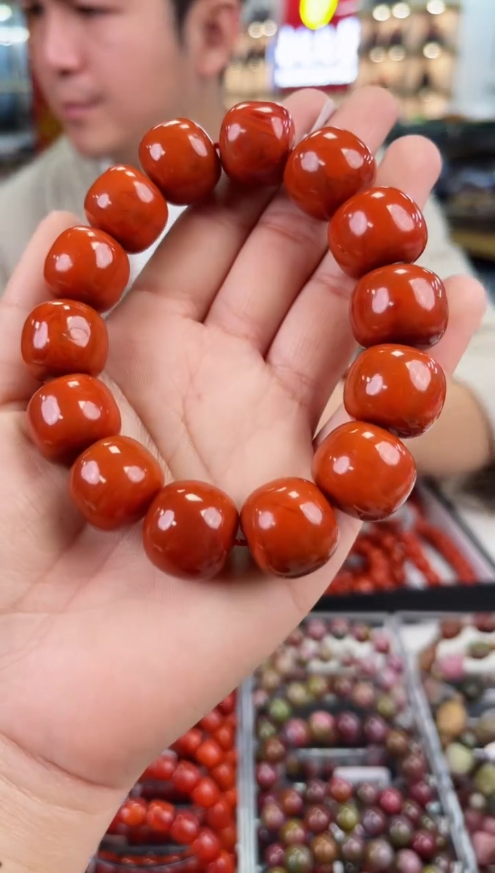 【闪购商品】南红玛瑙瓦西老型手串17+未镶嵌一个/条