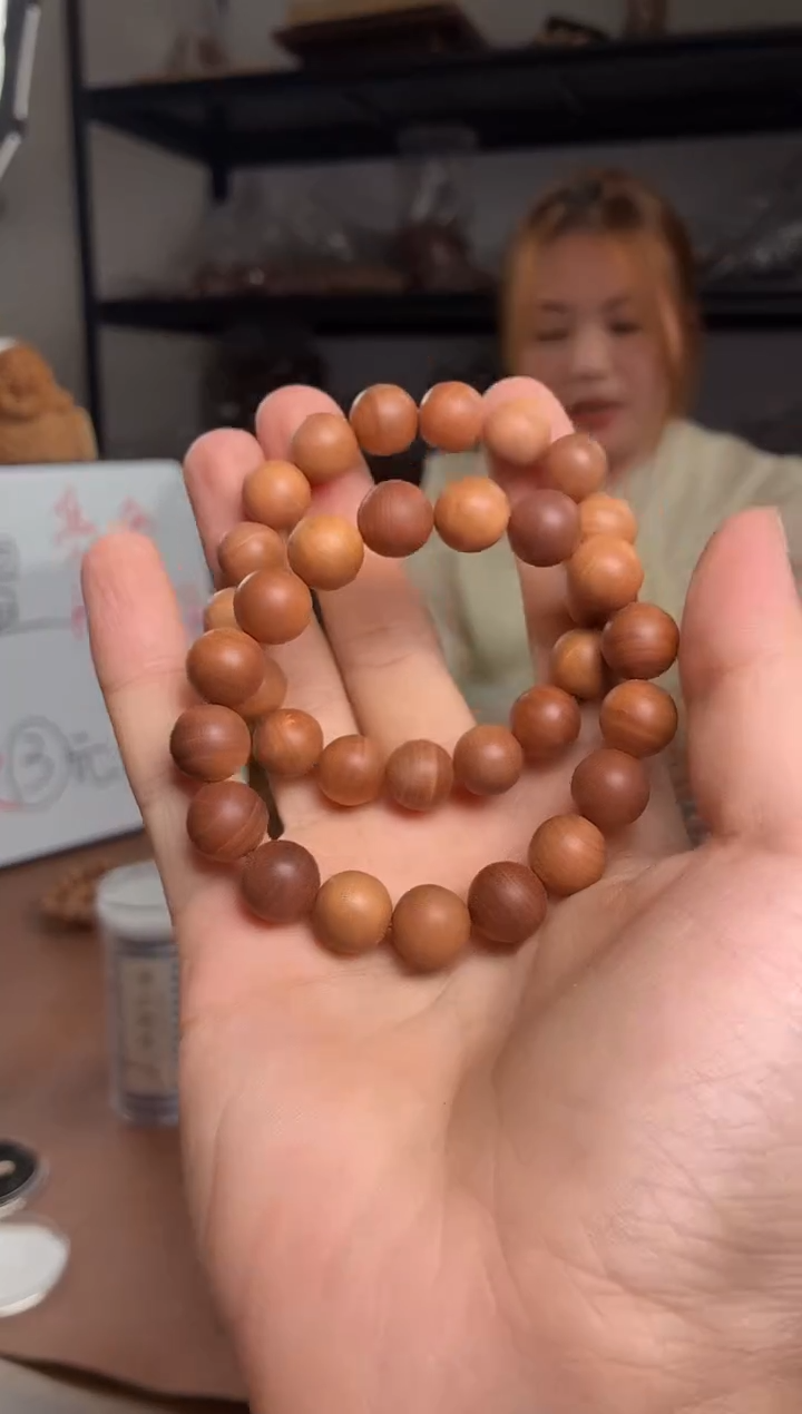 檀香木手串/手链12mm单圈老山檀微瑕