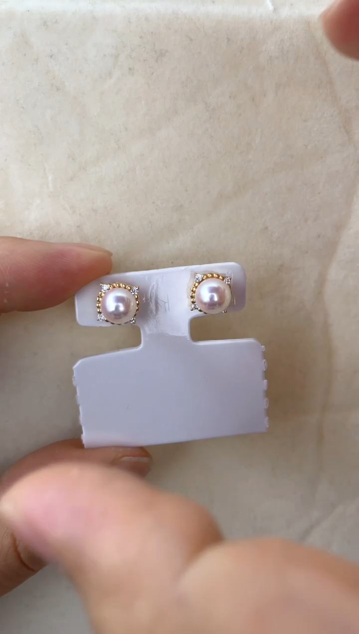 【闪购商品】海水珍珠耳饰银S925镶嵌耳钉