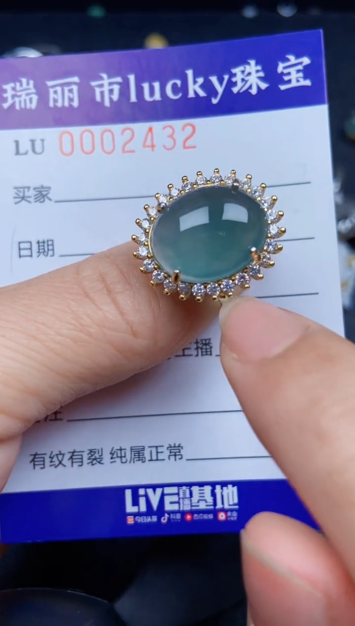 【闪购商品】翡翠颈饰银S925镶嵌2432