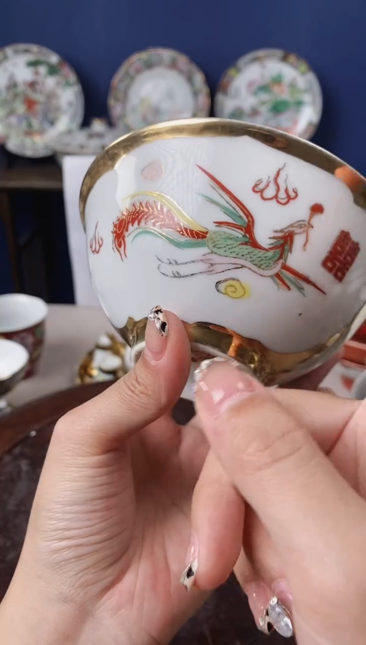 瓷片微瑕景德镇窑厂瓷摆件单件