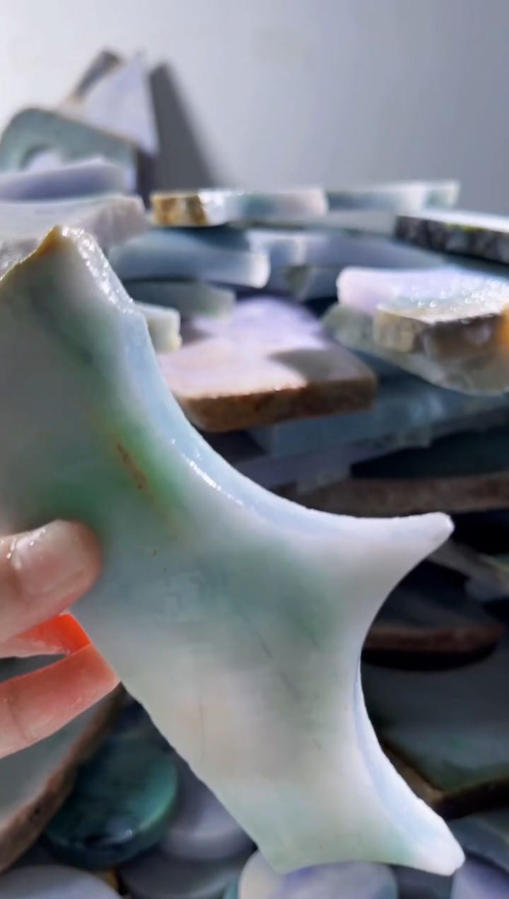 翡翠裸石缅甸翡翠A货柠6909