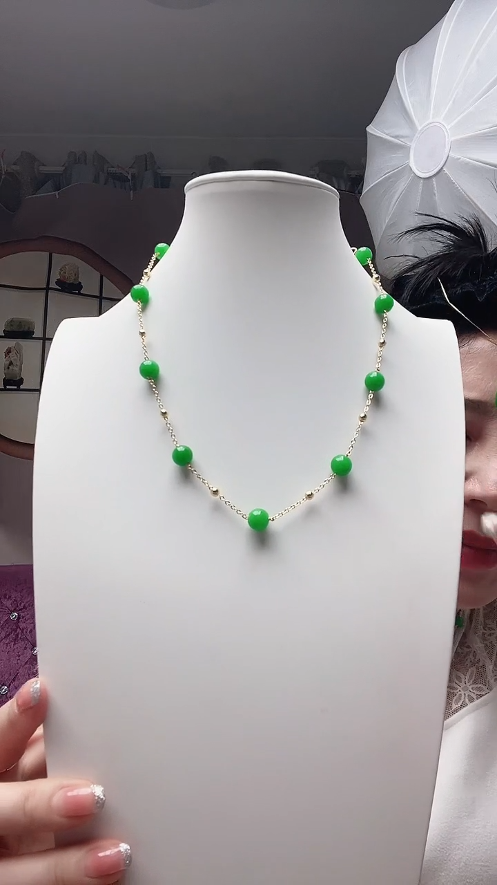 【闪购商品】翡翠颈饰14K金镶嵌95号