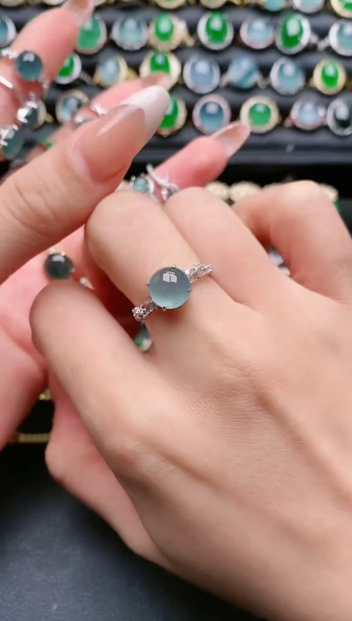 【闪购商品】翡翠戒指银S925镶嵌111111