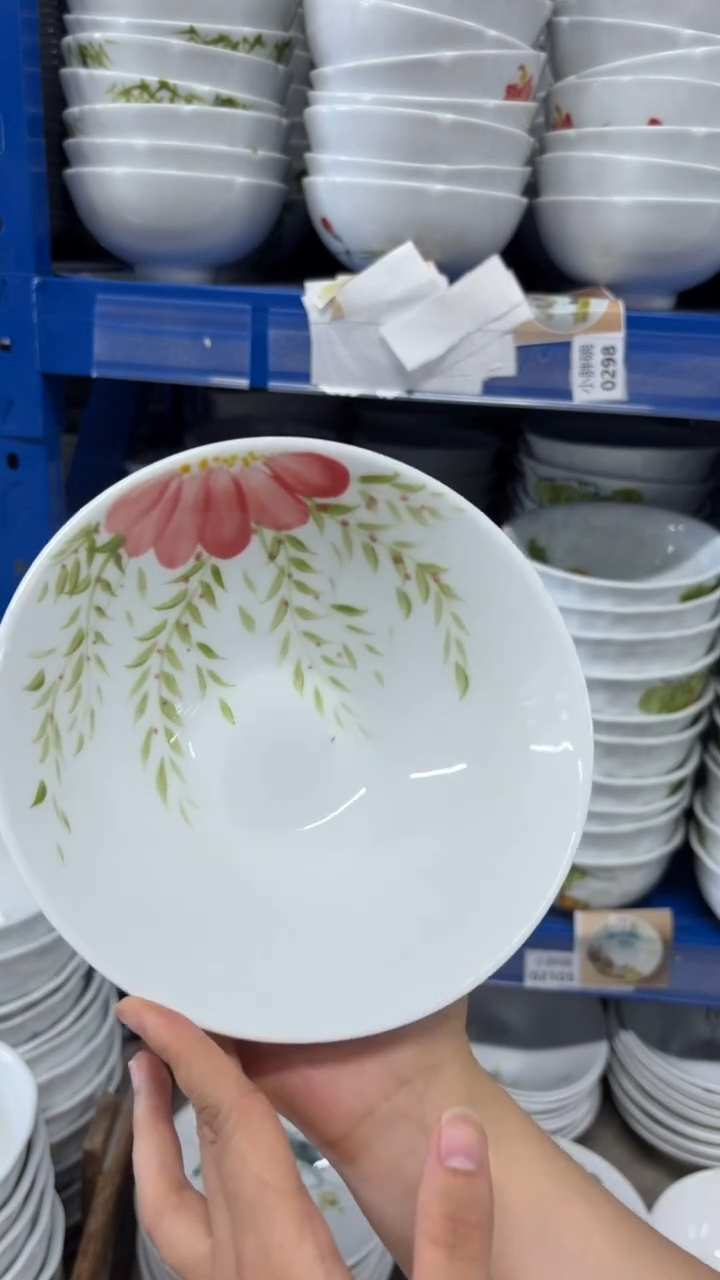 瓷景德镇手绘釉中彩（食品级）大斗笠