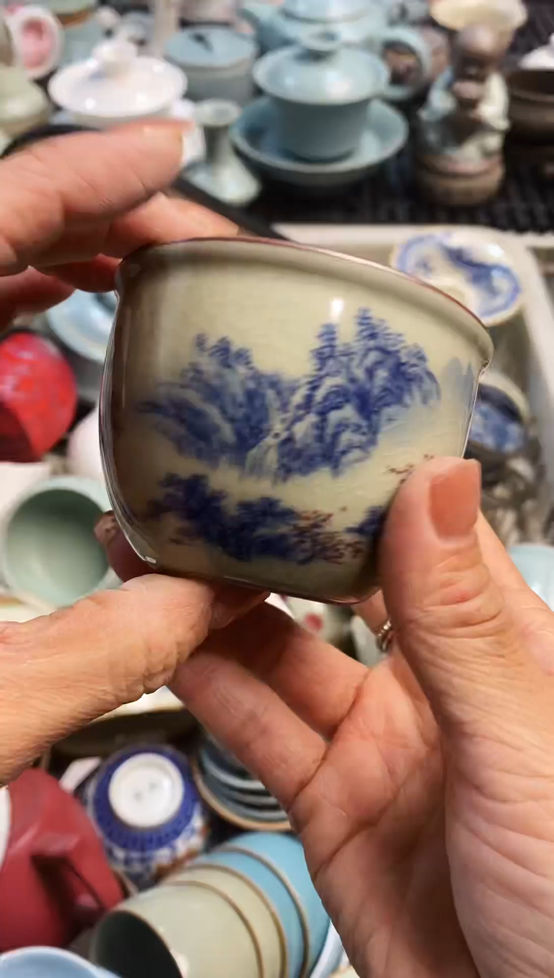 薇薇瑕疵茶具茶杯盖碗