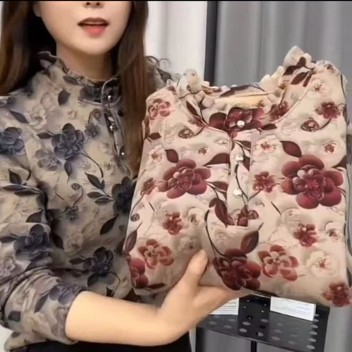 【双面澳绒】2025秋冬新款半高领外穿修身显瘦洋气长袖T恤上衣雅韵·