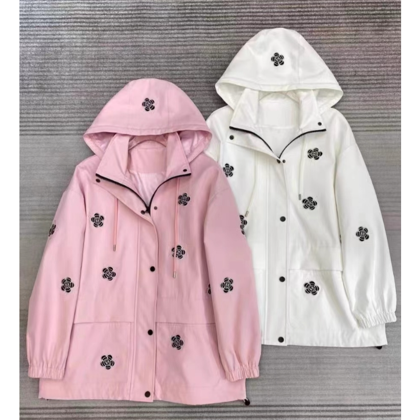 【南油玲姐】粉色冲锋衣连帽新款外套WT6639