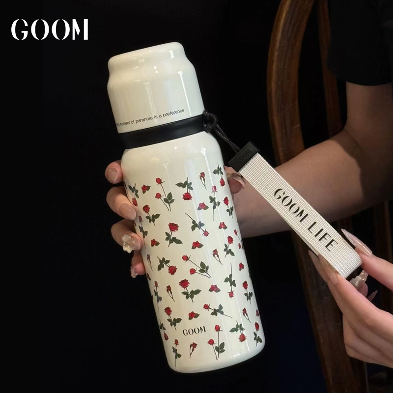 【GOOM】保温杯570ml车载可爱户外家用便携旅行真空创意女士学生