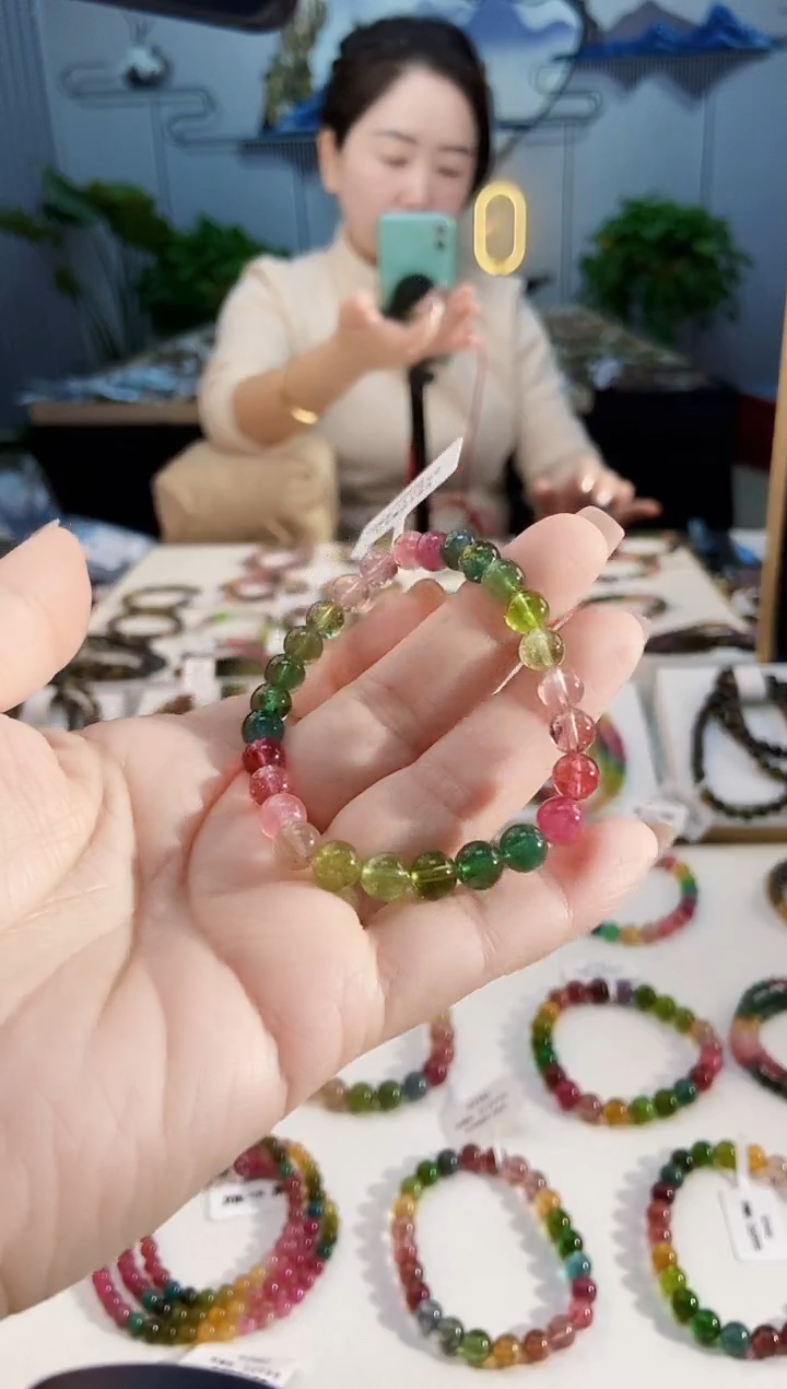 【闪购商品】碧玺手链未镶嵌G单圈颜色微差发1