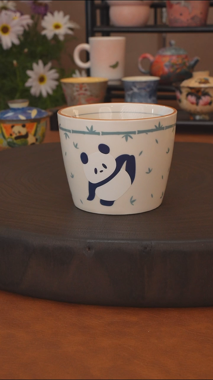 福利品 熊猫牛奶杯