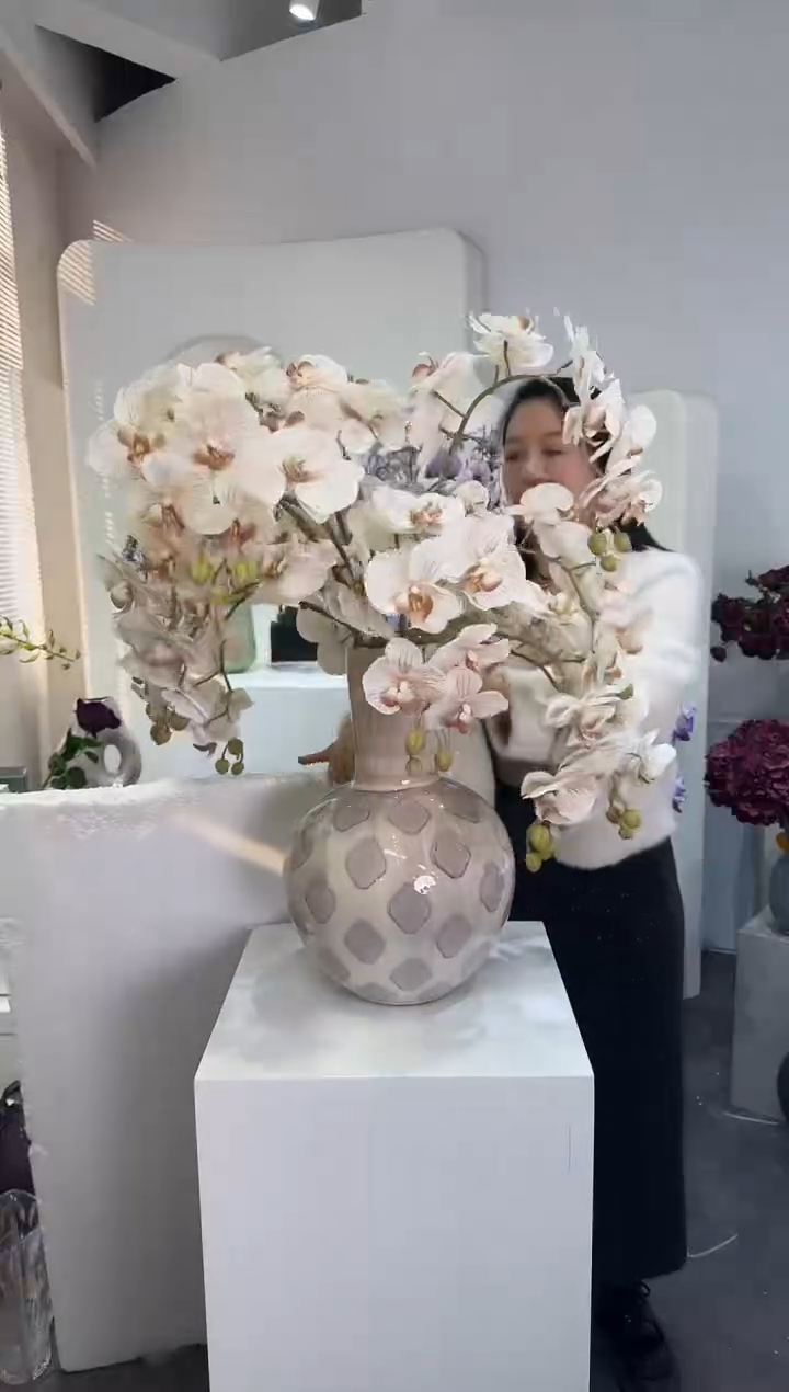 【闪购商品】藤10支奶茶色蝴蝶兰（不含花瓶）