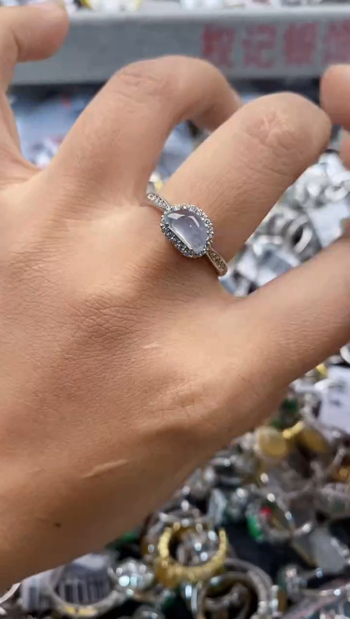 银S925镶嵌戒指翡翠1212---6