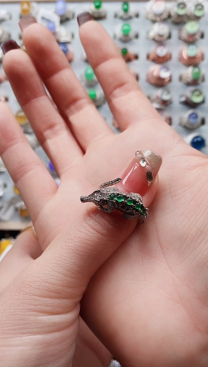 【闪购商品】翡翠戒指银S925镶嵌盘主女戒专场