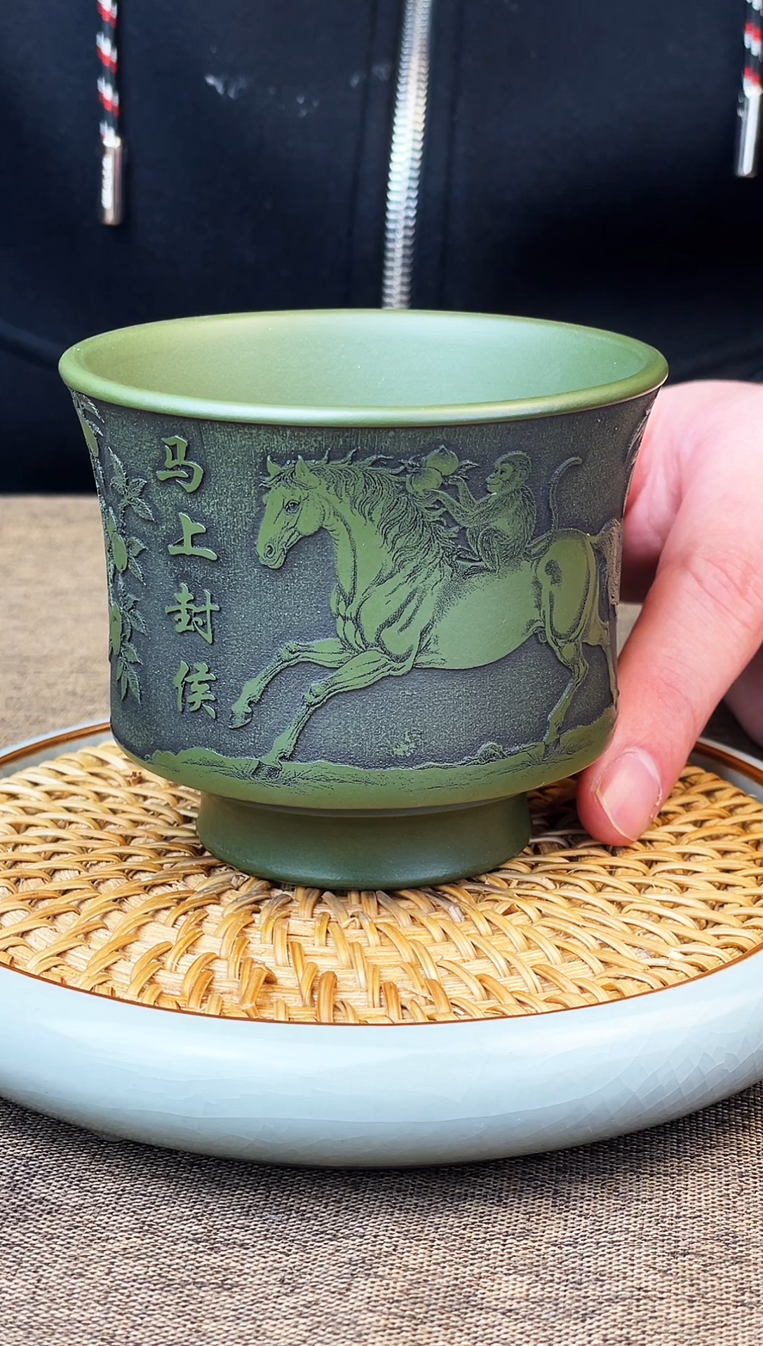 马上封侯 翡翠绿主人杯