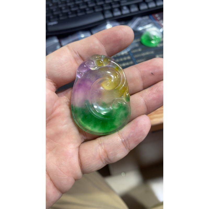 吊61 冰春彩如意吊坠