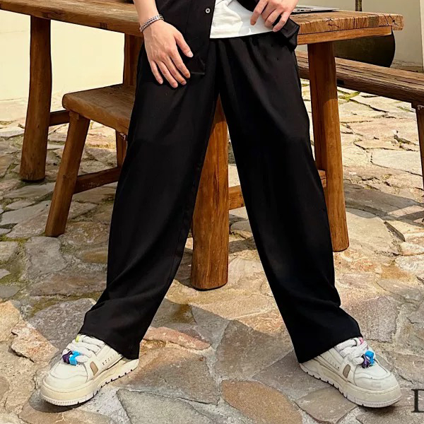 春夏季牛仔垂感男阔版显瘦休闲长裤直筒百搭时尚男士24113