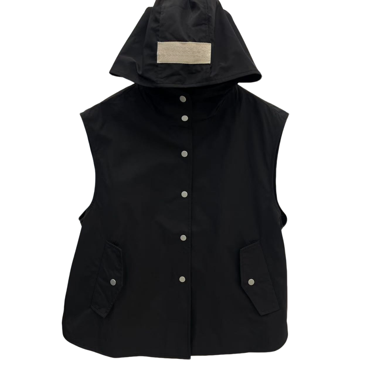 【蔡丽丽&添羽】常规纽扣宽松型秋冬连帽下摆免烫秋季马甲W90085