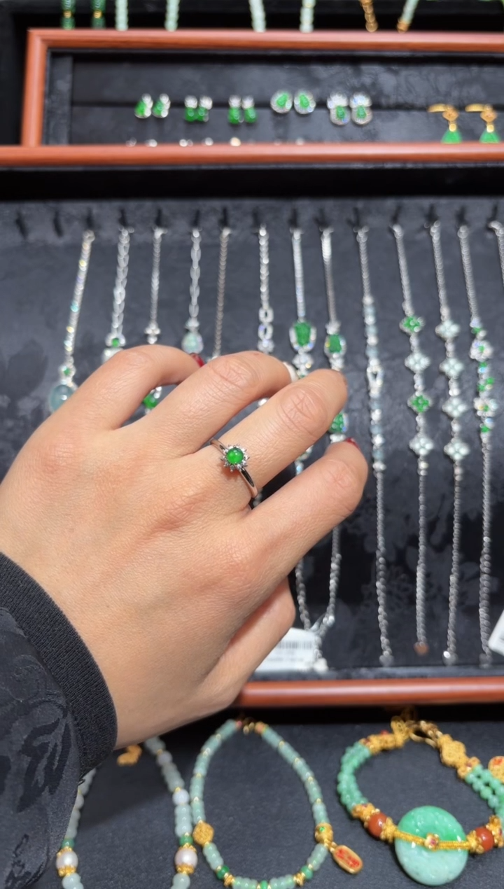 【闪购商品】翡翠颈饰银S925镶嵌蛋面/支持复检/一件