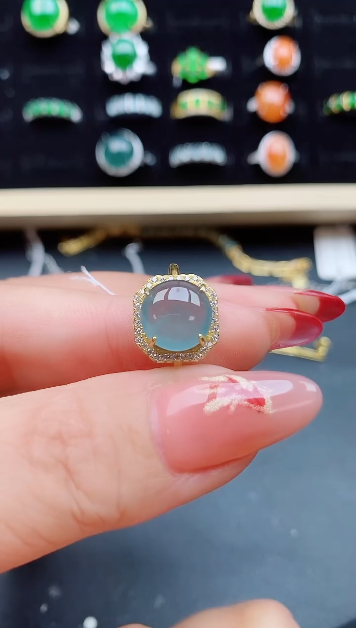 【闪购商品】翡翠戒指银S925镶嵌321321