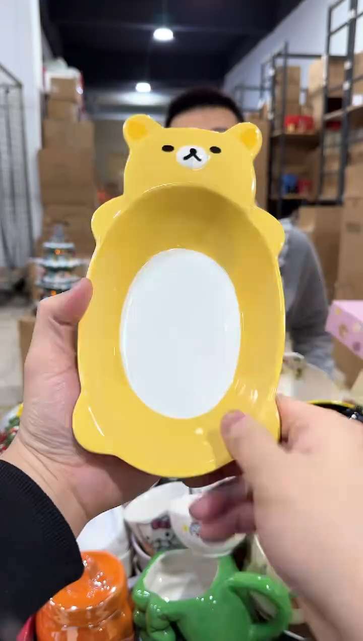 瓷片原盒熊弟大肚碗 
