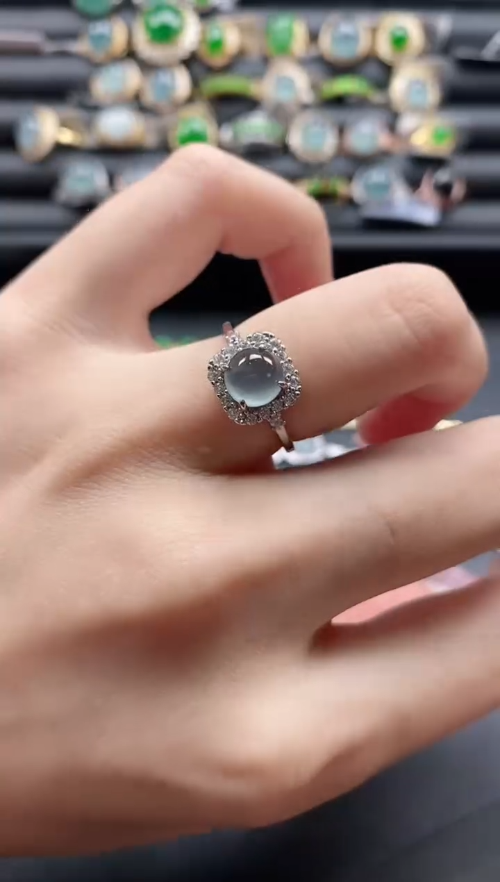 【闪购商品】翡翠戒指银S925镶嵌1111