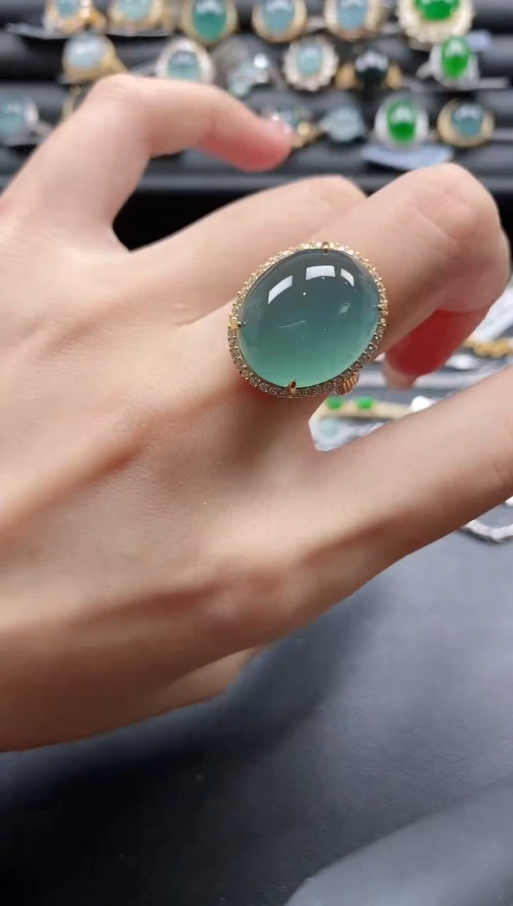 【闪购商品】翡翠戒指银S925镶嵌11111