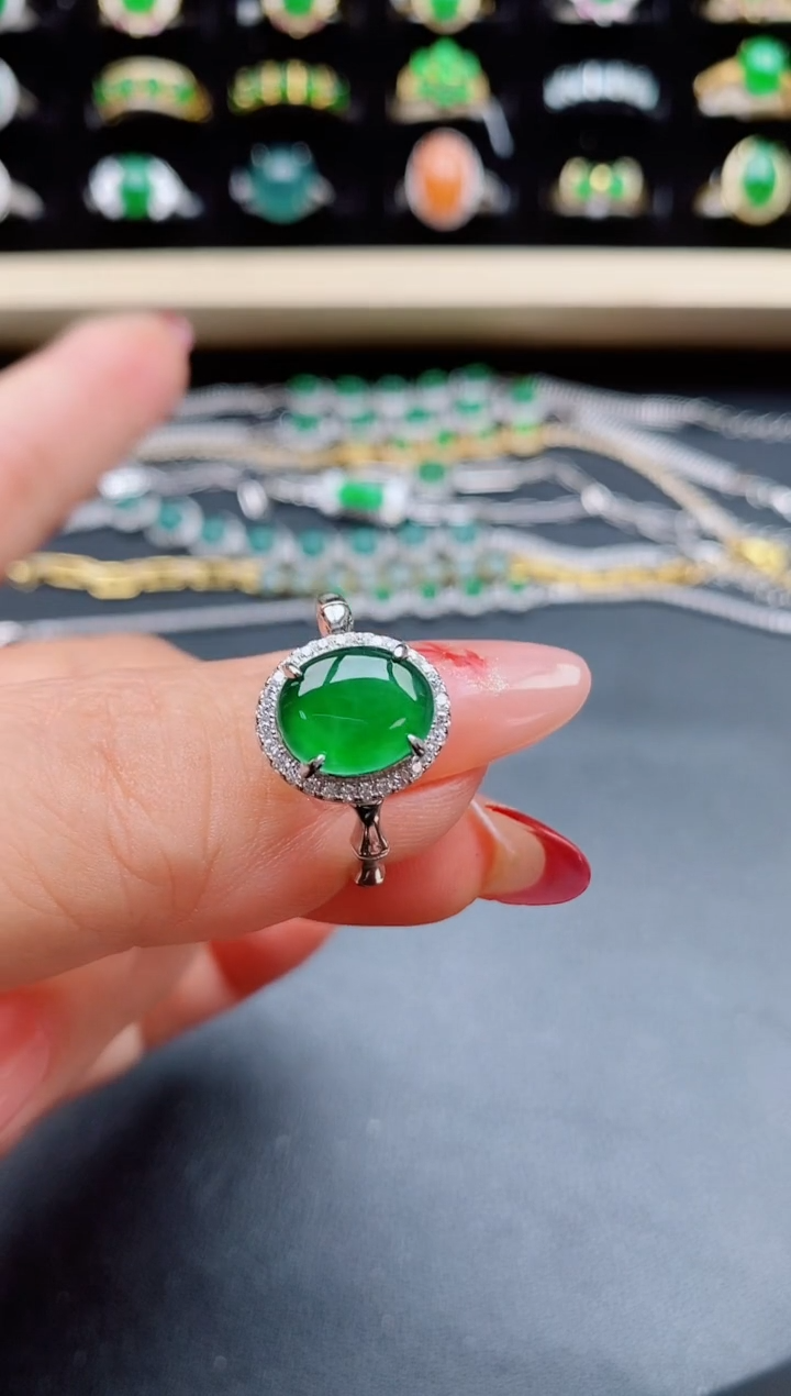 【闪购商品】翡翠戒指银S925镶嵌21323312