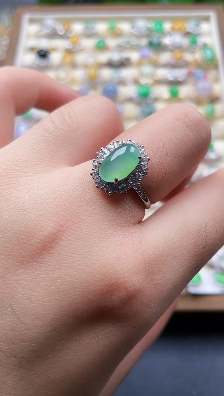 银S925镶嵌戒指翡翠20