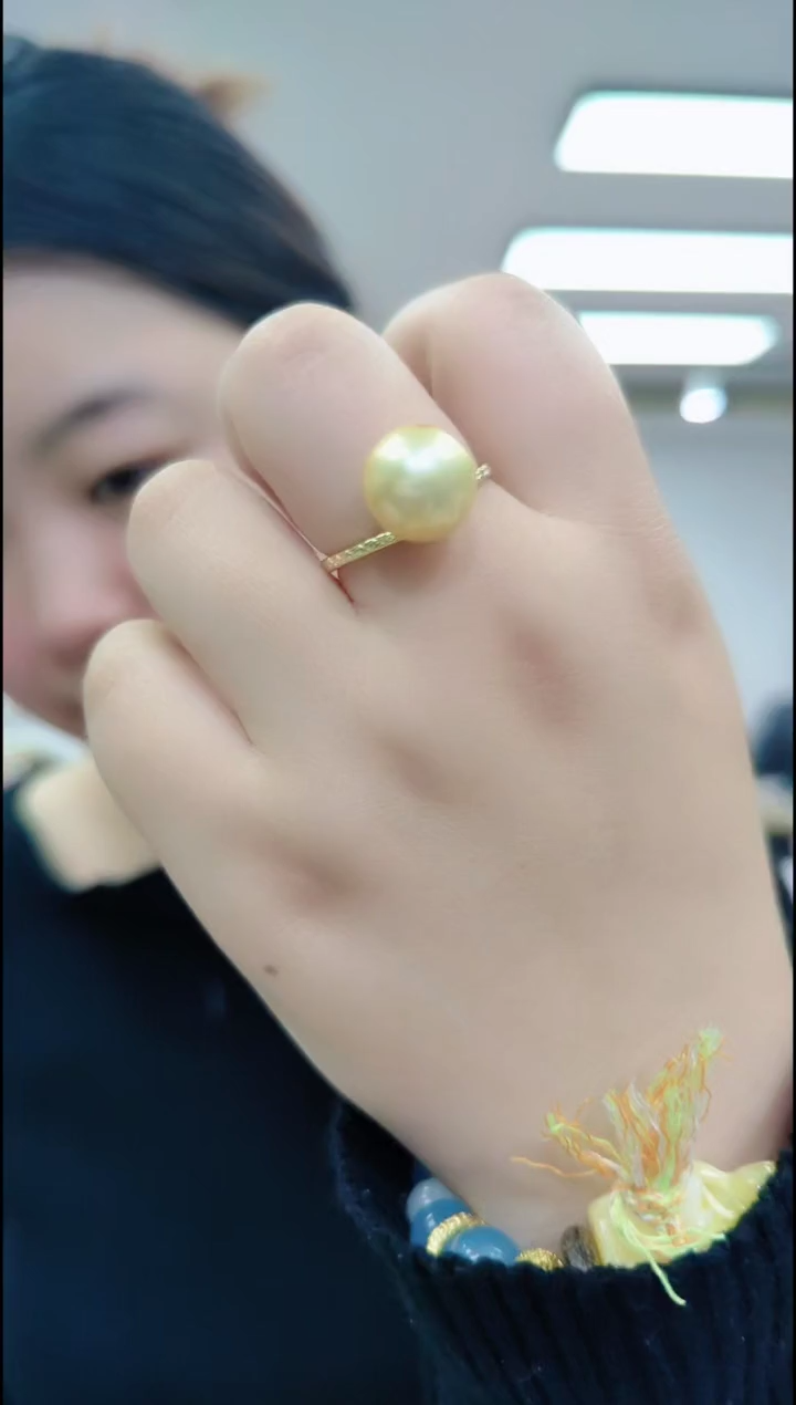 【闪购商品】淡水珍珠戒指合金2422金seven珍珠戒指