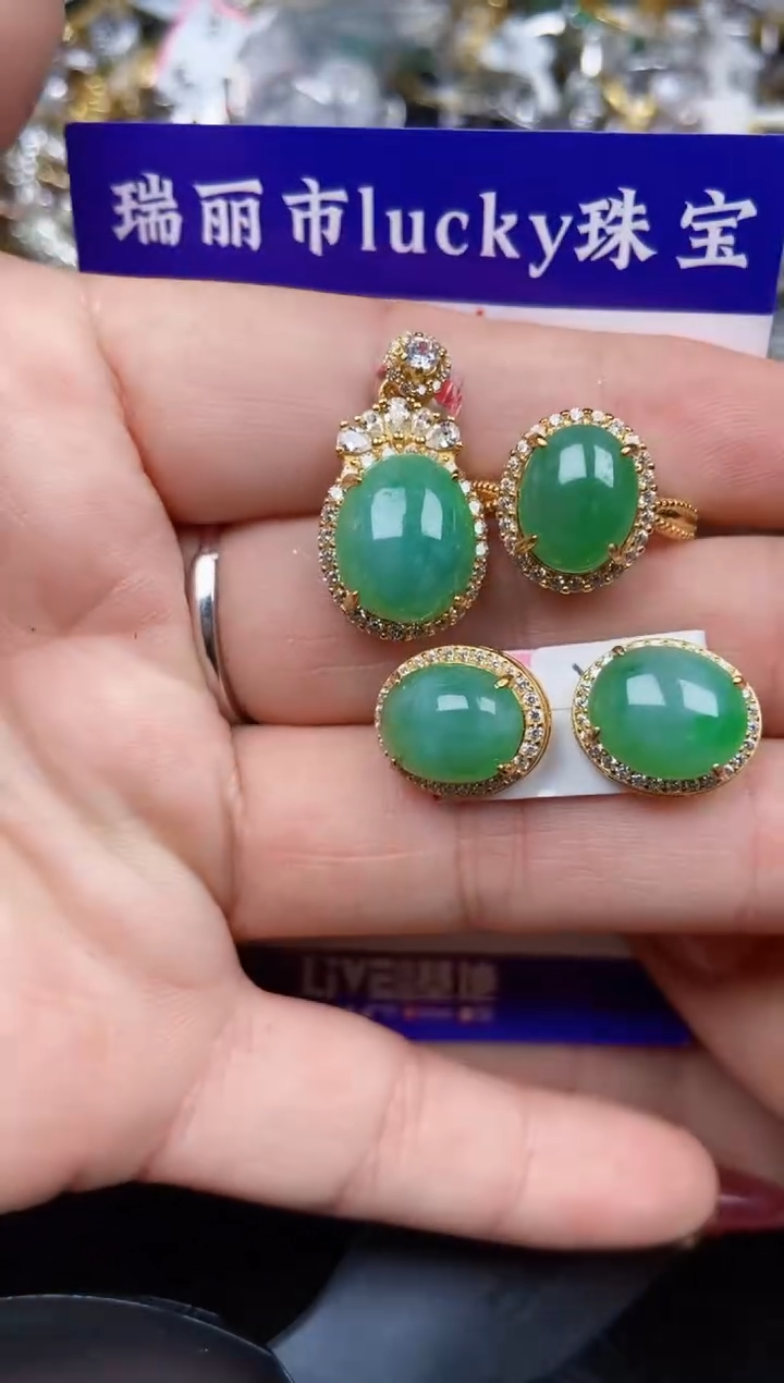 【闪购商品】翡翠颈饰银S925镶嵌0084