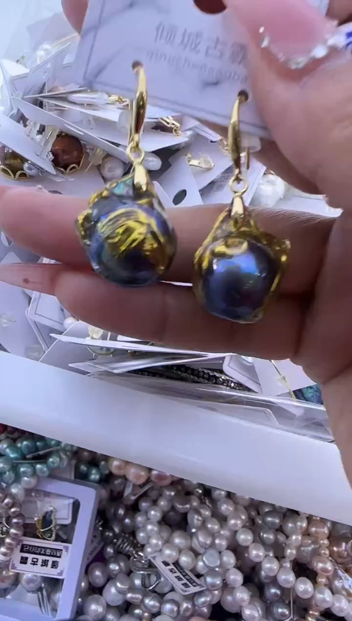 【闪购商品】淡水珍珠耳饰银S925镶嵌74