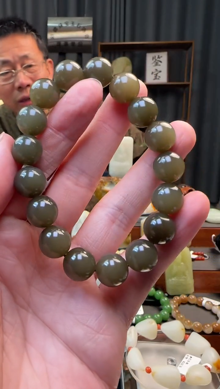 吊坠(不含链)未镶嵌和田玉手串