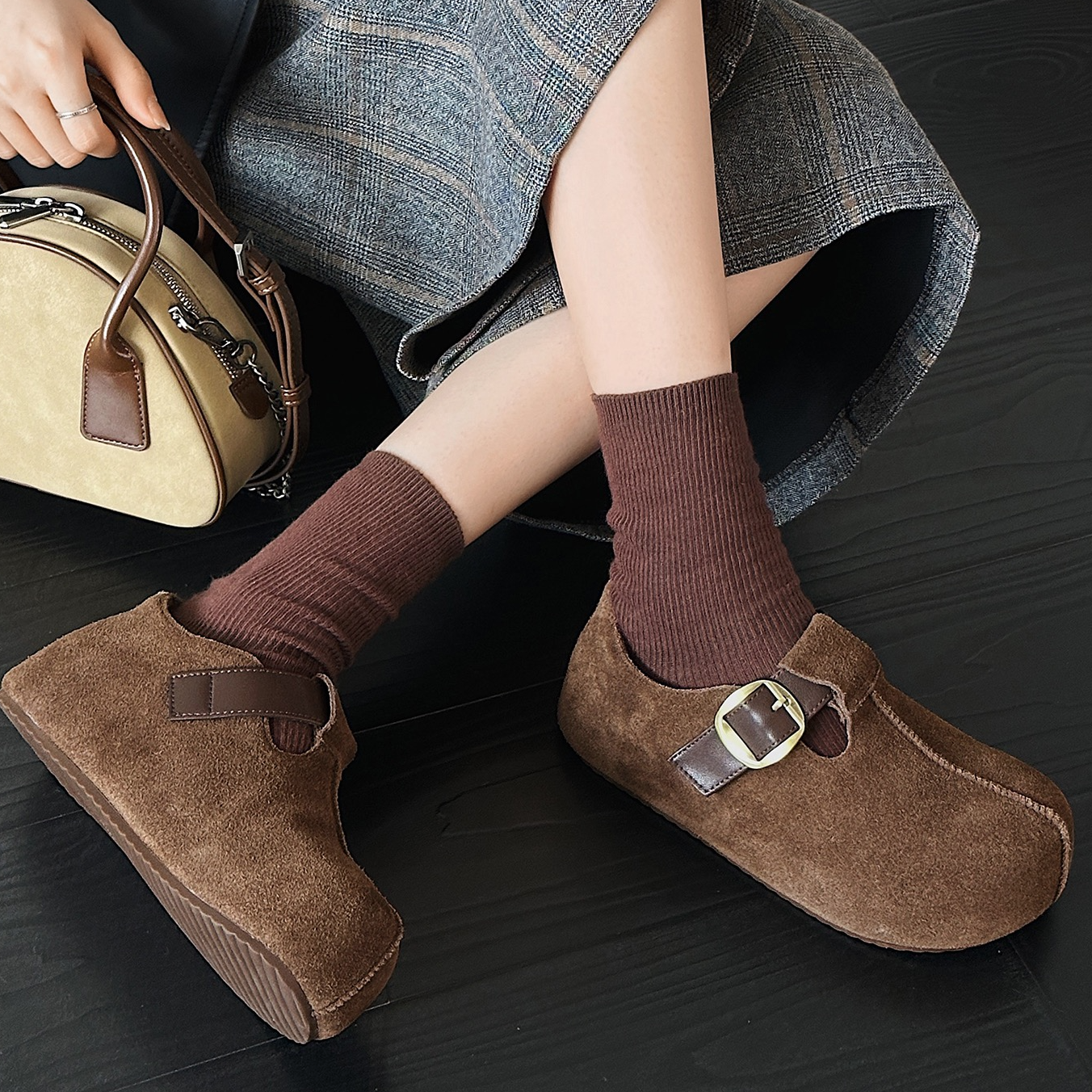 新款牛皮女鞋博肯棉鞋2901