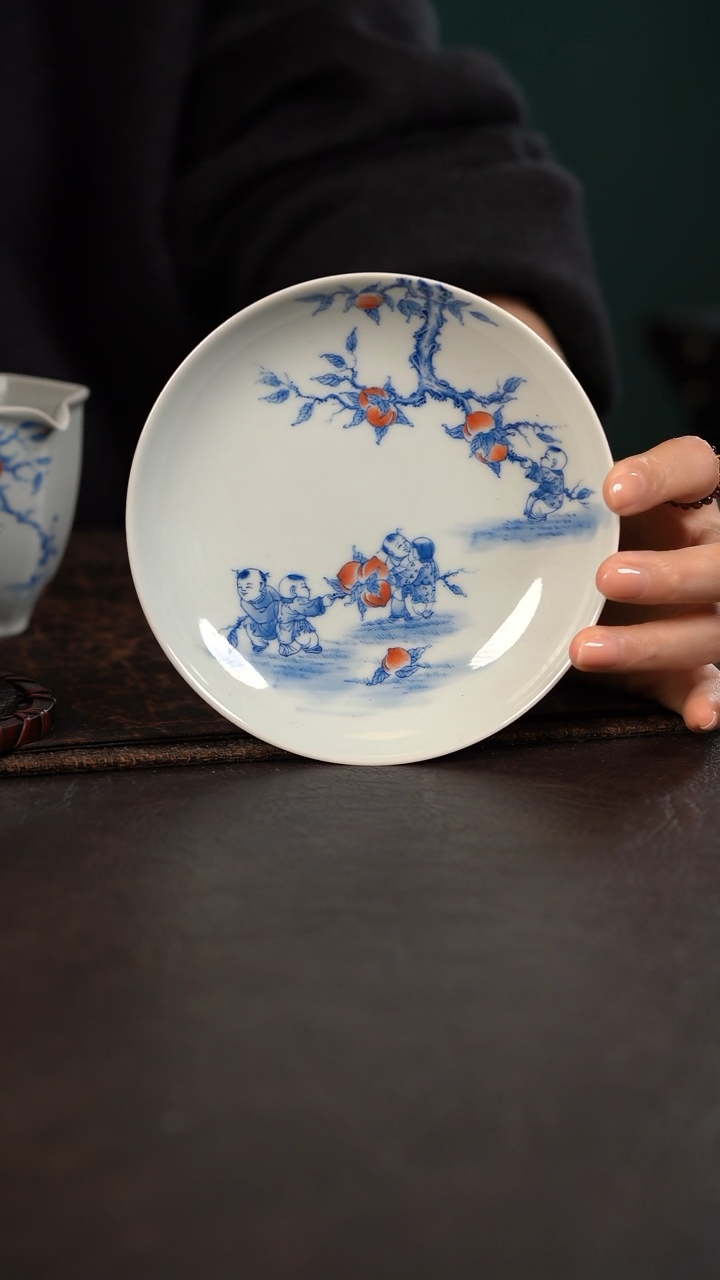 【闪购商品】杯聚澜堂九桃五福大壶承