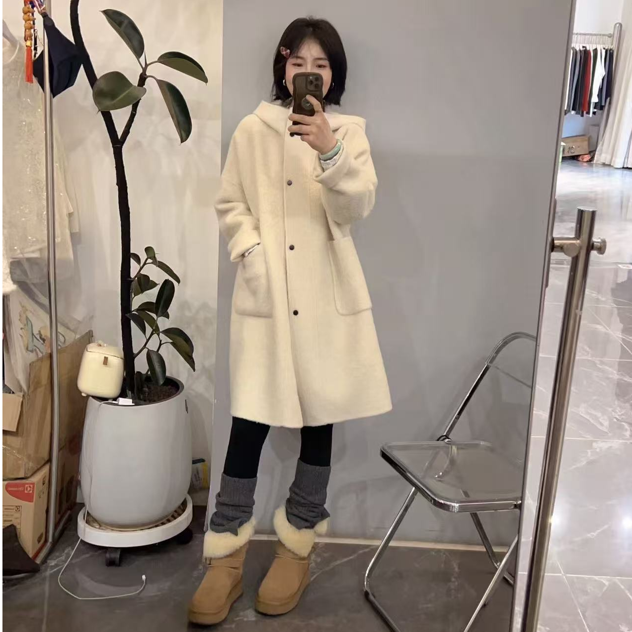 女长款大衣百搭宽松女士中长款