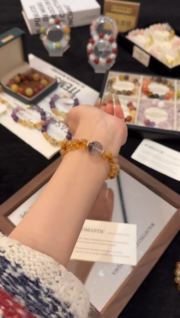 合金手链水晶黄塔晶x2952