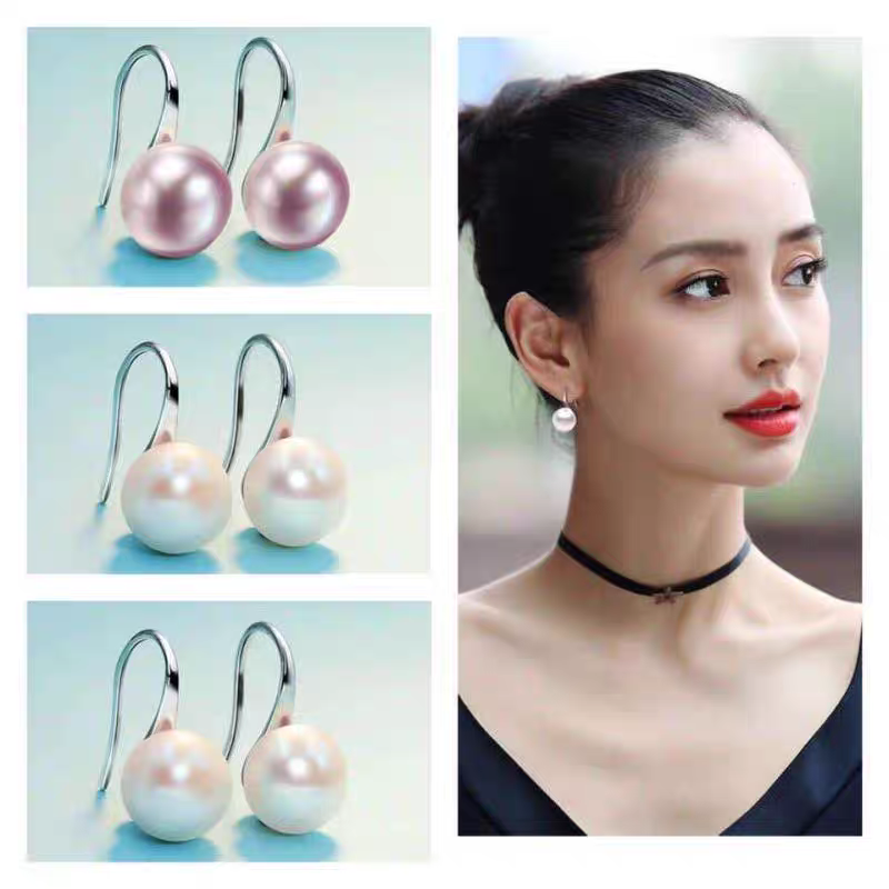 【高跟鞋耳钩】8-9淡水珍珠耳钩防过敏时尚百搭气质
