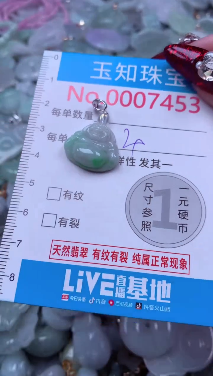 吊坠(不含链)未镶嵌翡翠7453