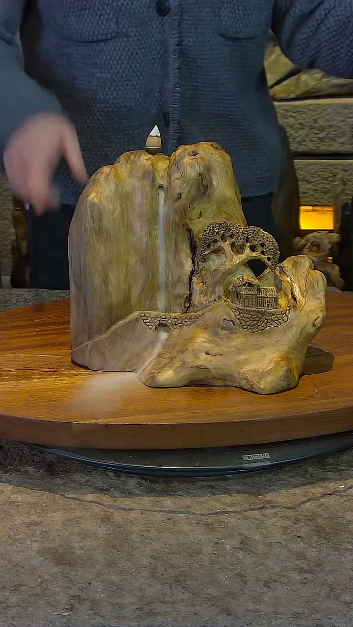 木金丝楠木山水摆件